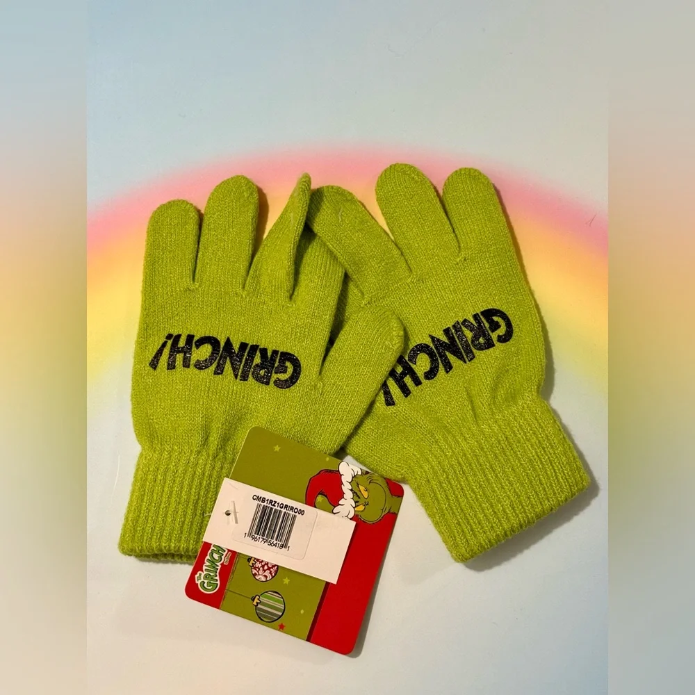 NWT Dr Seuss's How The Grinch Stole Christmas Licensed Mittens - Youth Size